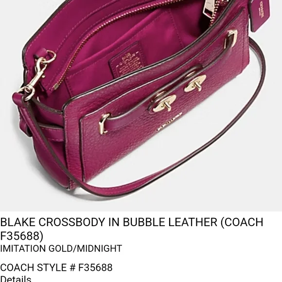 Coach Blake Leather Crossbody Bag - Style 35688 - Picture 12 of 12